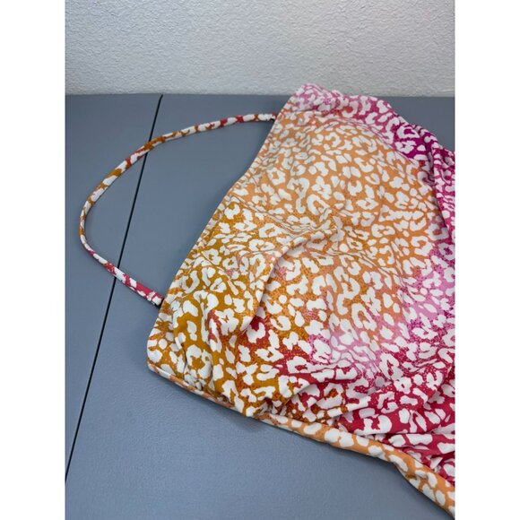 J. Crew women's large pink orange ombre halter‎ one piece swimsuit built in bra - Picture 2 of 8